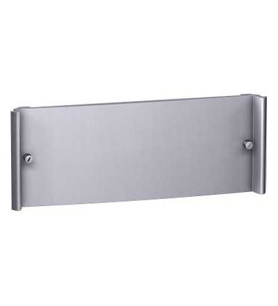 PRA90016G Plain front plate, 1x13modules, metal grey, for Pragma, Schneider Electric